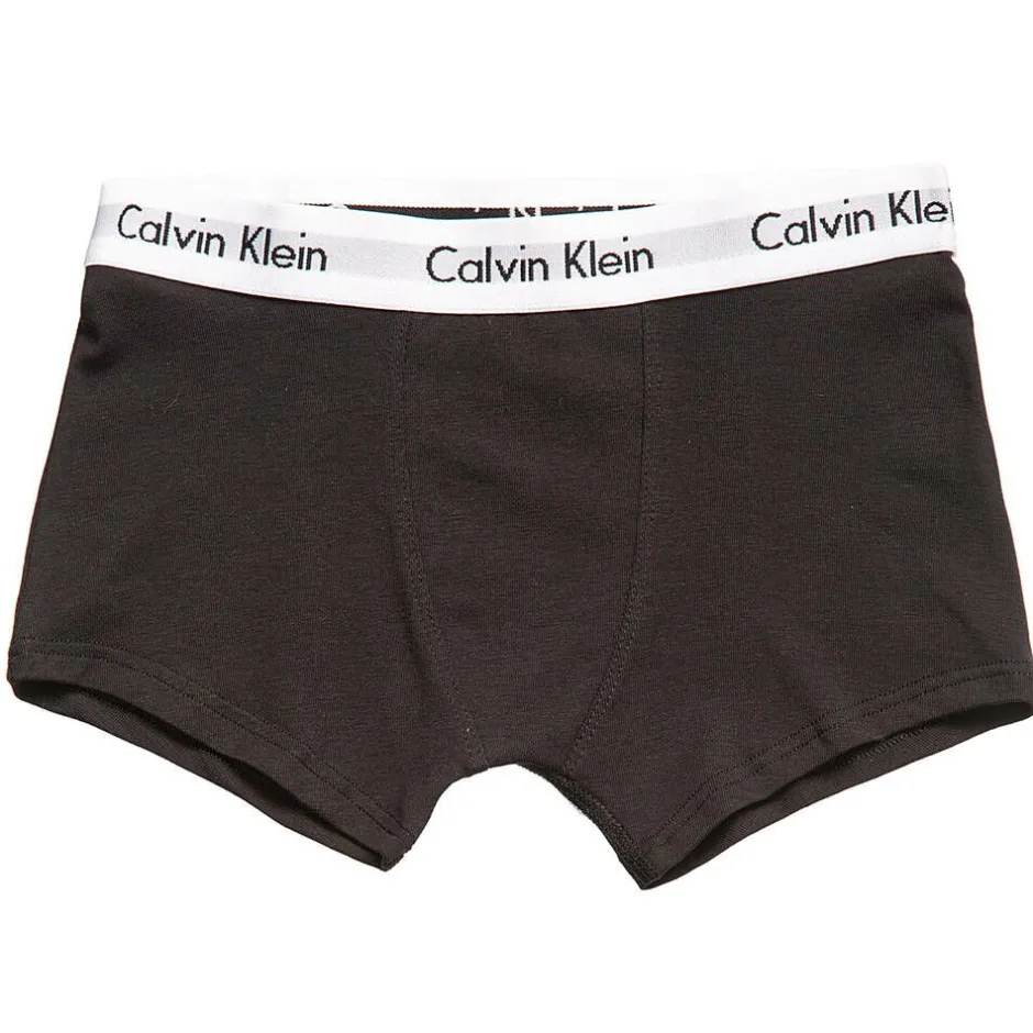 Calvin Klein Boys Black Cotton Boxer Briefs (Pack of 2)