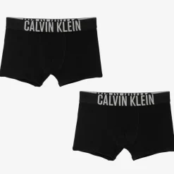 Calvin Klein Boys Black Cotton Boxers (2 Pack)