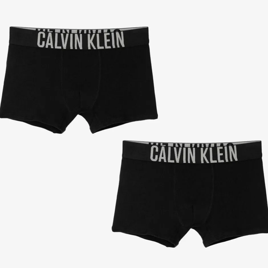 Calvin Klein Boys Black Cotton Boxers (2 Pack)