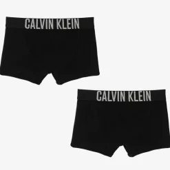 Calvin Klein Boys Black Cotton Boxers (2 Pack)