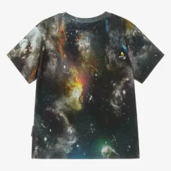 Molo Boys Black Cotton Galaxy T-Shirt Sale
