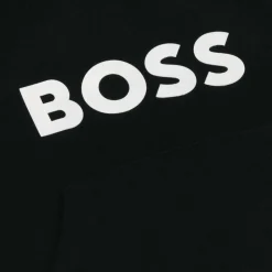 BOSS Boys Black Cotton Hoodie Hot