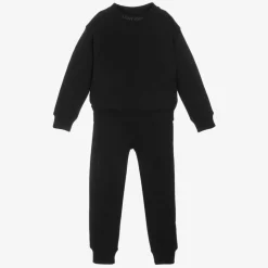 Calvin Klein Boys Black Cotton Jersey Tracksuit