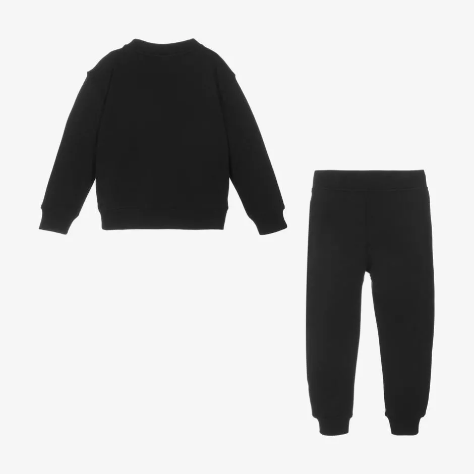 Calvin Klein Boys Black Cotton Jersey Tracksuit