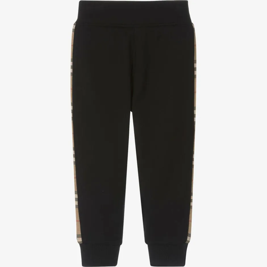 Burberry Boys Black Cotton Joggers Hot