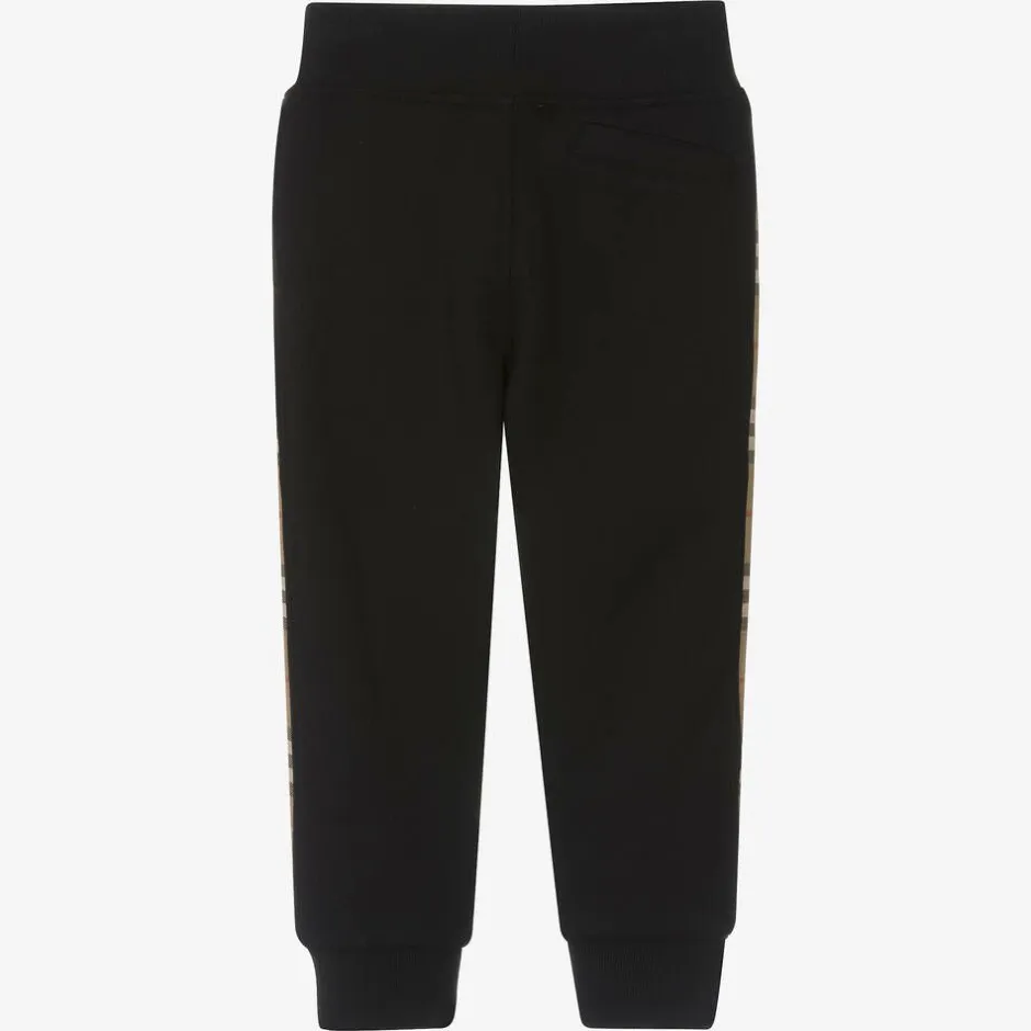 Burberry Boys Black Cotton Joggers Hot