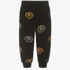 Burberry Boys Black Cotton Logo Joggers Sale