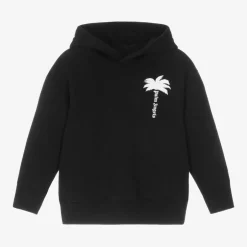 Palm Angels Boys Black Cotton Palm Hoodie Hot