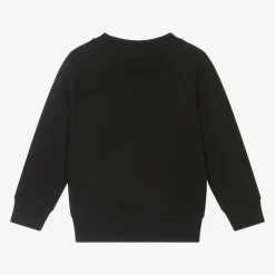 Calvin Klein Boys Black Cotton Sweatshirt Outlet