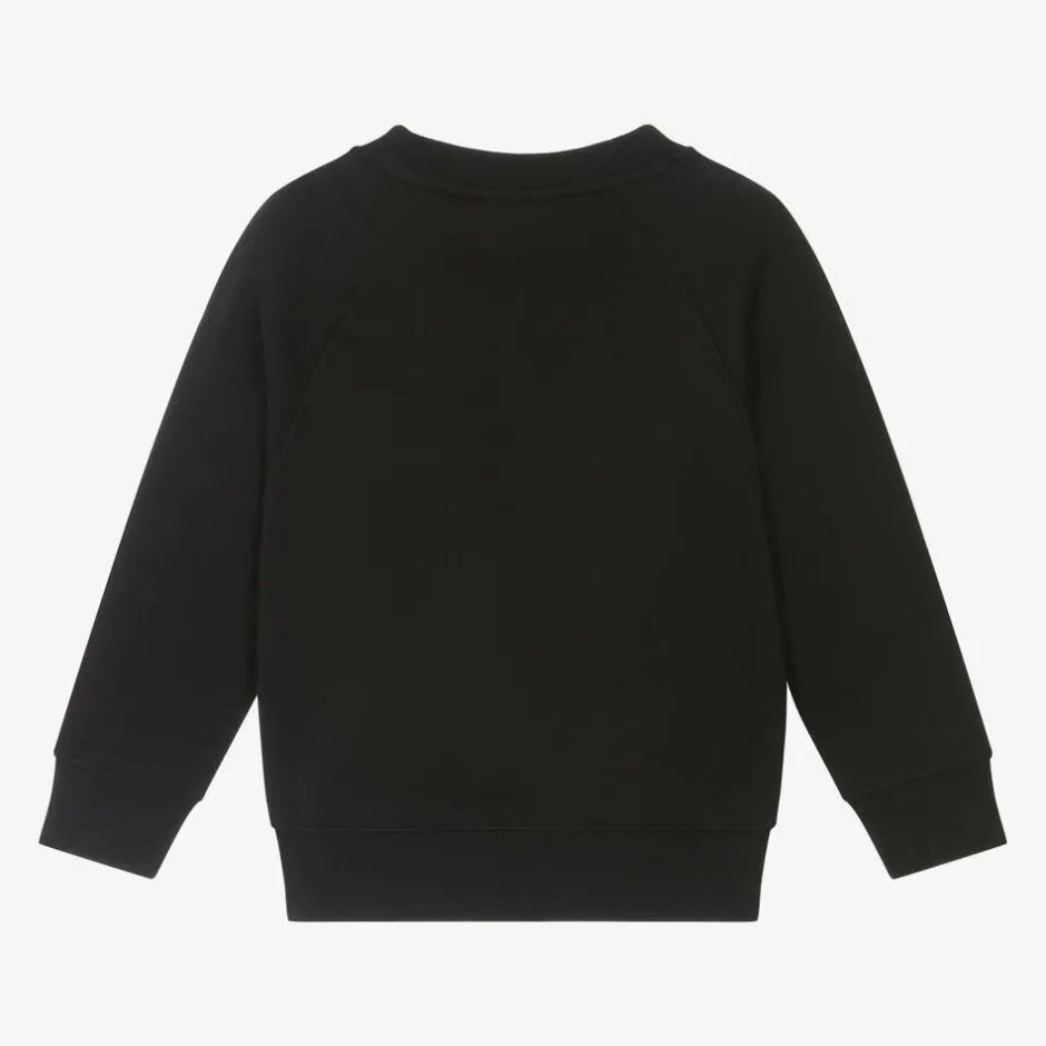 Calvin Klein Boys Black Cotton Sweatshirt Outlet
