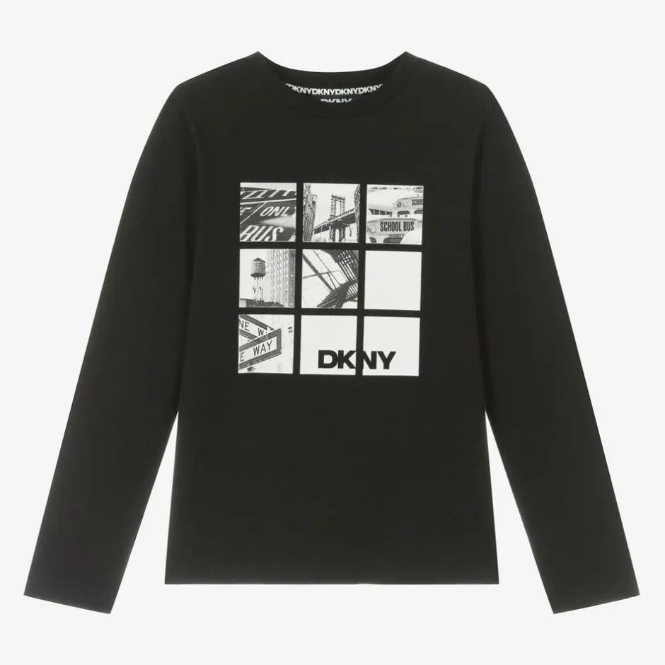 DKNY Boys Black Cotton Top Online