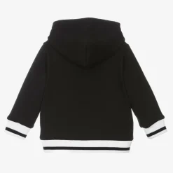 Dolce amp; Gabbana Boys Black Cotton Zip-Up Hoodie Clearance