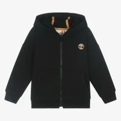 Timberland Boys Black Cotton Zip-Up Hoodie Hot