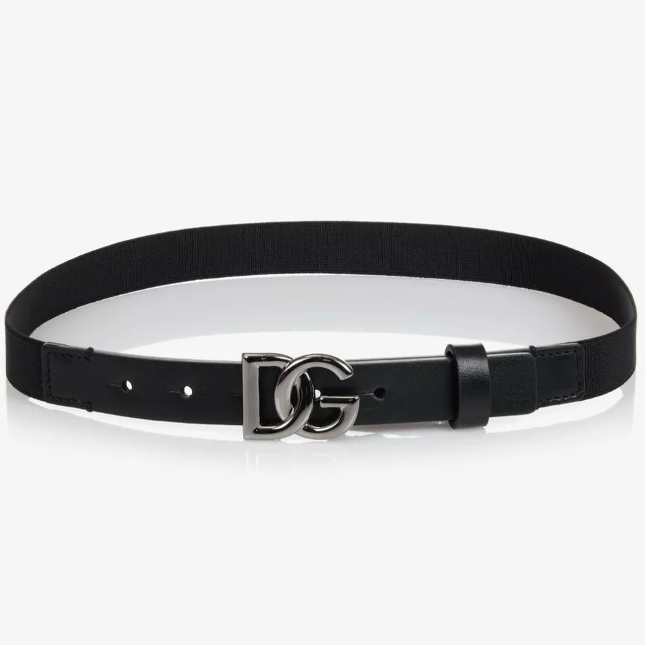 Dolce amp; Gabbana Boys Black DG Belt Hot