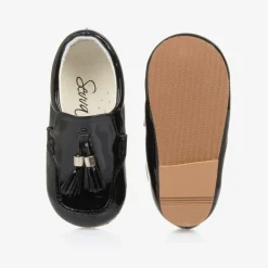 Sevva Boys Black Faux Patent Leather Loafers Online