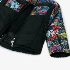 Pilguni Boys Black Graffiti Print Ski Jacket Sale
