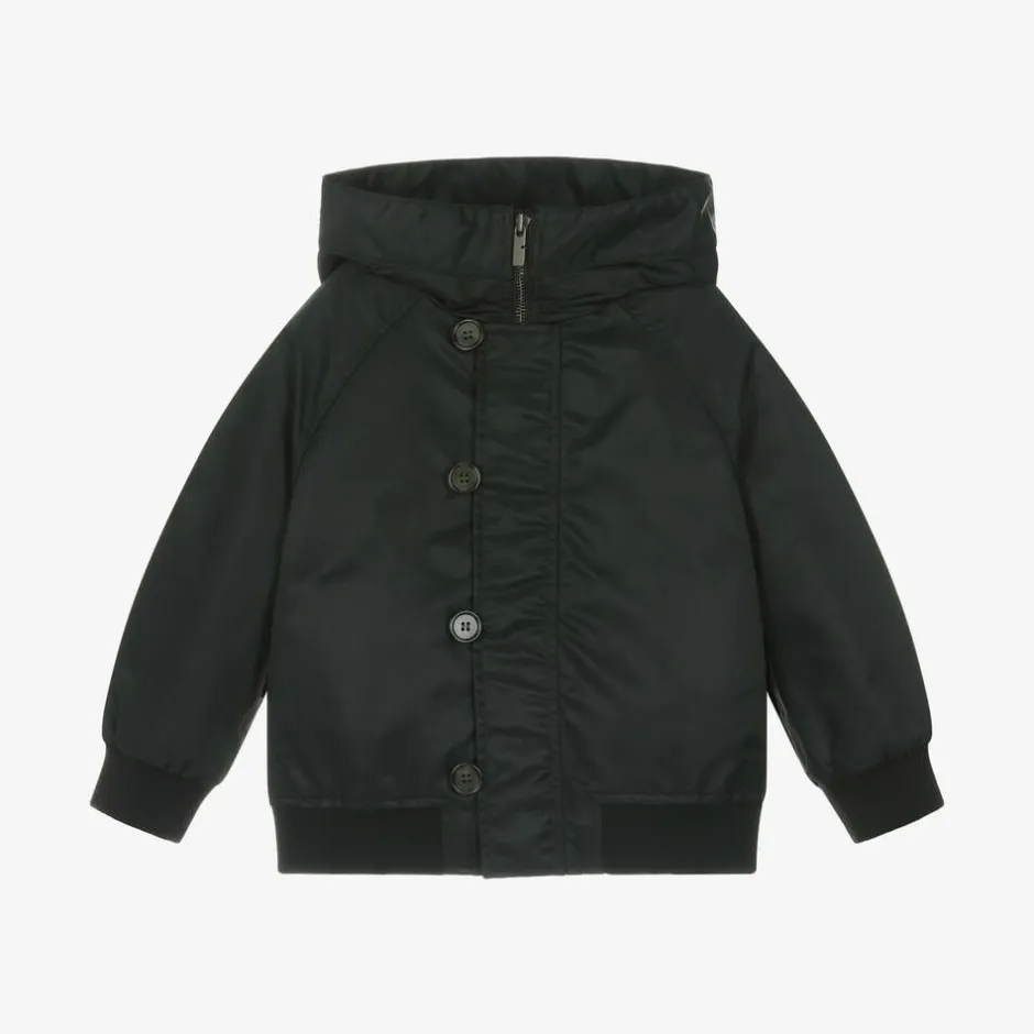 Burberry Boys Black Hooded Jacket Sale