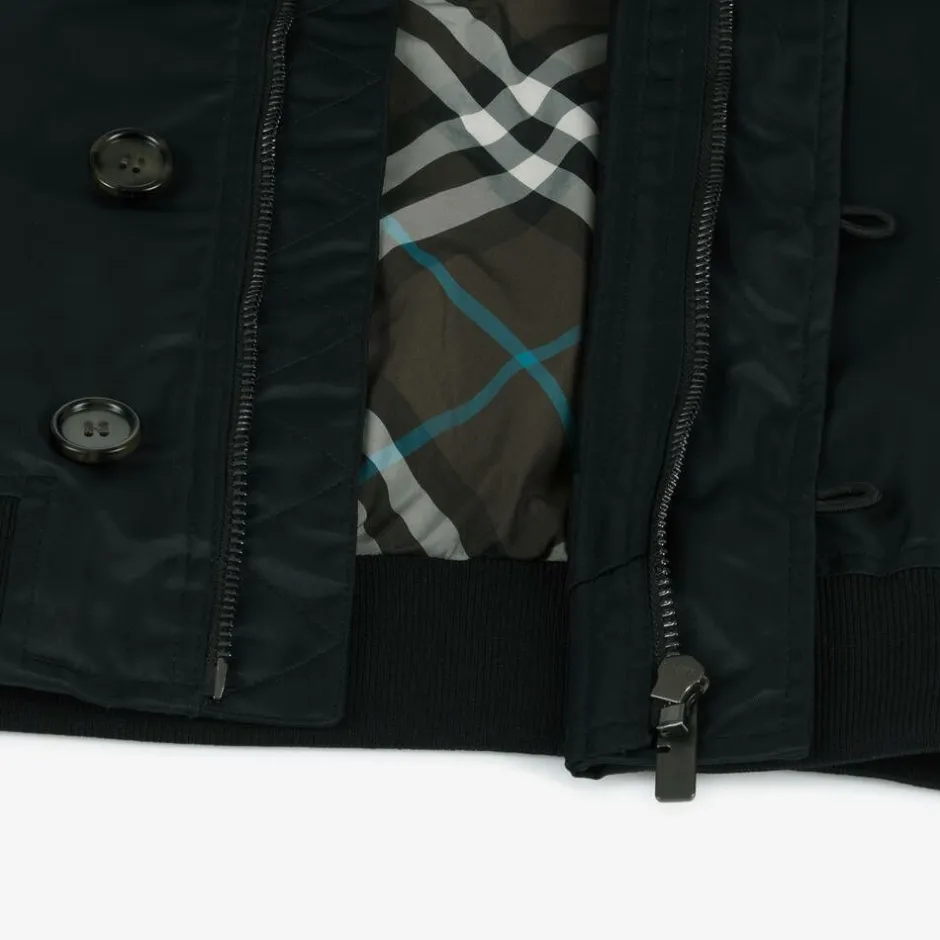 Burberry Boys Black Hooded Jacket Sale