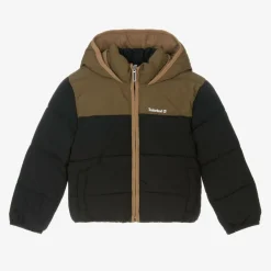 Timberland Boys Black Hooded Puffer Jacket Discount