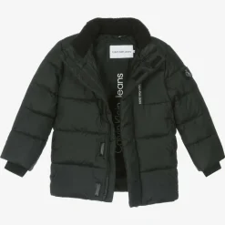 Calvin Klein Boys Black Hooded Puffer Jacket