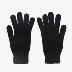 BOSS Boys Black Knitted Gloves Sale