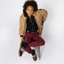 BOSS Boys Black Knitted Zip-Up Top Outlet