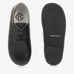 Beatrice amp; George Boys Black Lace-Up Leather Shoes Discount