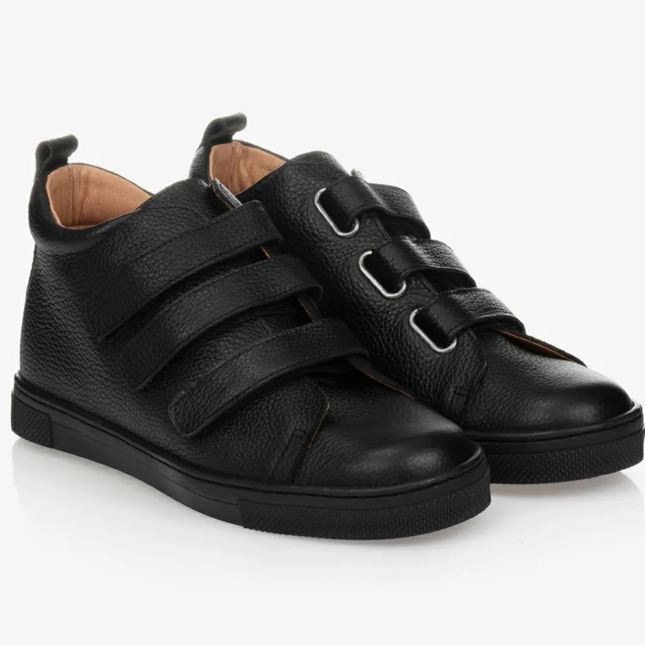 Childrens Classics Boys Black Leather Ankle Boots Clearance