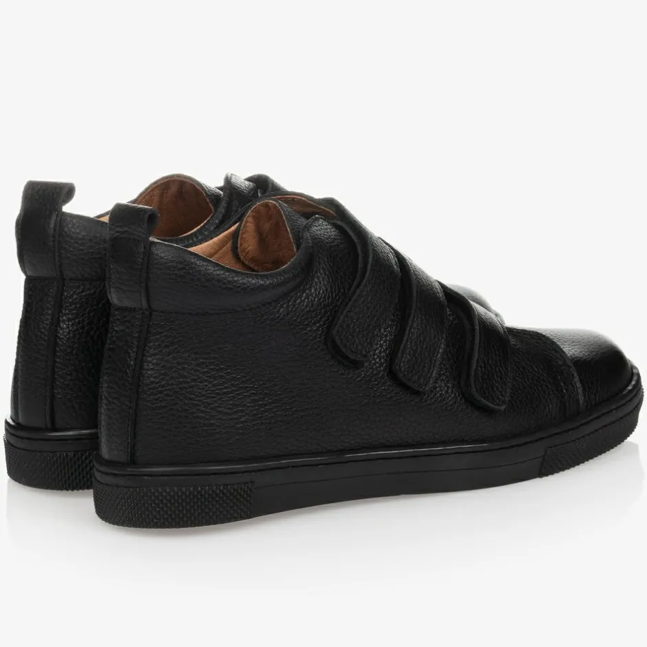 Childrens Classics Boys Black Leather Ankle Boots Clearance