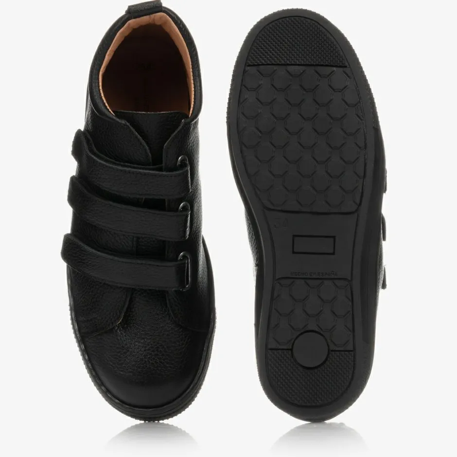 Childrens Classics Boys Black Leather Ankle Boots Clearance