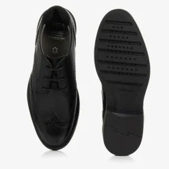 Geox Boys Black Leather Brogues Sale