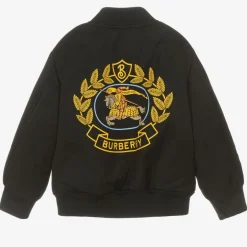 Burberry Boys Black Logo Bomber Jacket Online