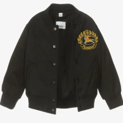 Burberry Boys Black Logo Bomber Jacket Online