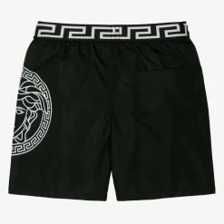 Versace Boys Black Medusa Swim Shorts New
