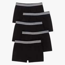 Childrensalon Essentials Boys Black Organic Boxer Briefs (5 Pack) Discount