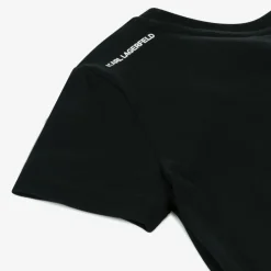 KARL LAGERFELD KIDS Boys Black Organic Cotton T-Shirt