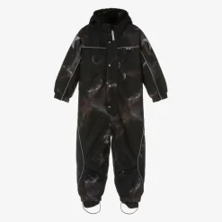 Molo Boys Black Outer Space Technical Snowsuit Infinity Discount