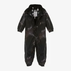 Molo Boys Black Outer Space Technical Snowsuit Infinity Discount