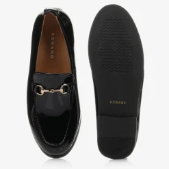 Romano Boys Black Patent Loafers New