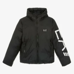EA7 Emporio Armani Boys Black Puffer Jacket Sale