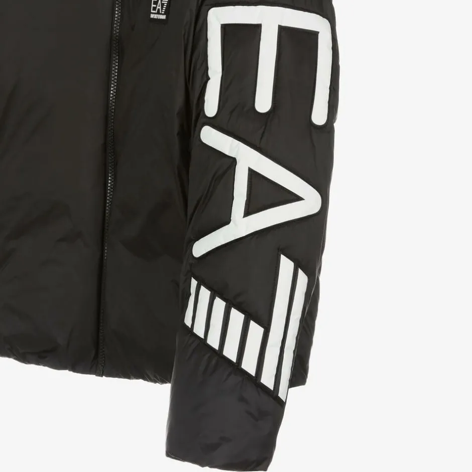 EA7 Emporio Armani Boys Black Puffer Jacket Sale