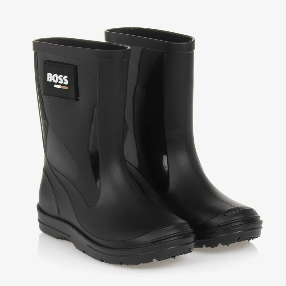 BOSS Boys Black Rain Boots Sale