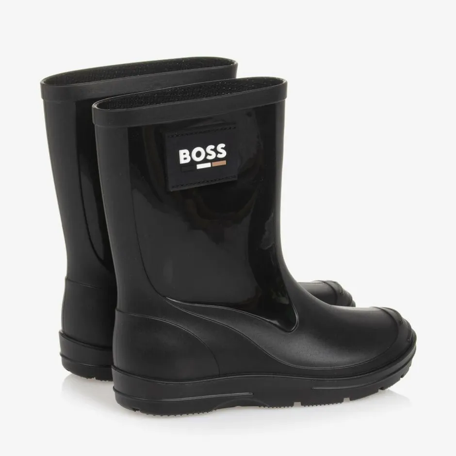 BOSS Boys Black Rain Boots Sale