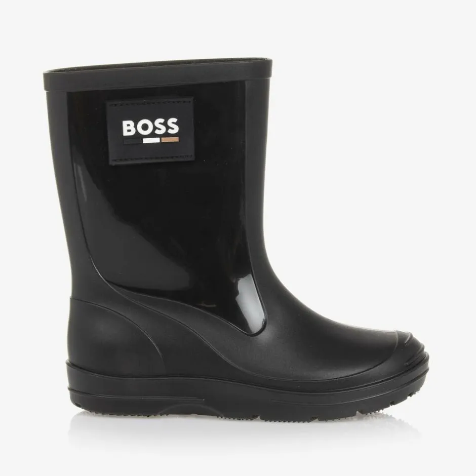 BOSS Boys Black Rain Boots Sale
