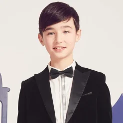 Romano Boys Black Satin Bow Tie (10cm) Discount