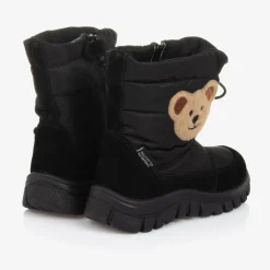 Falcotto by Naturino Boys Black Teddy Bear Snow Boots Clearance
