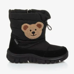 Falcotto by Naturino Boys Black Teddy Bear Snow Boots Clearance