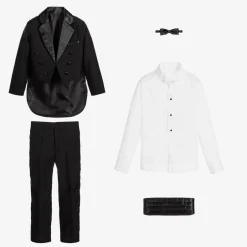 Romano Boys Black Tuxedo Suit Sale