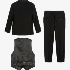 Romano Boys Black Tuxedo Suit Clearance