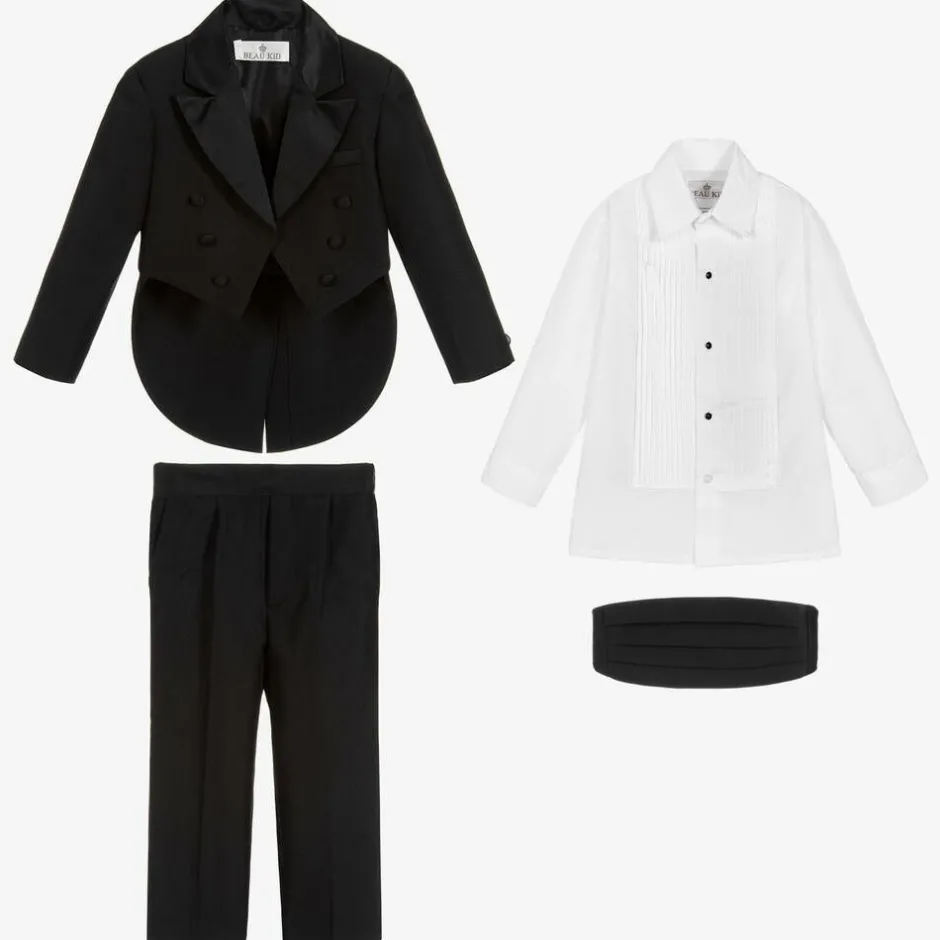 Beau KiD Boys Black Tuxedo Suit Clearance
